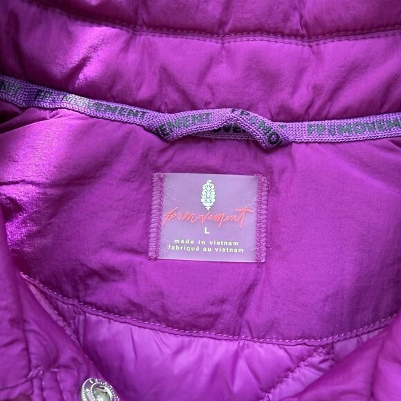 Free People Movement Off The Bleachers Coaches Purple Women’s Jacket Size L - Picture 4 of 10